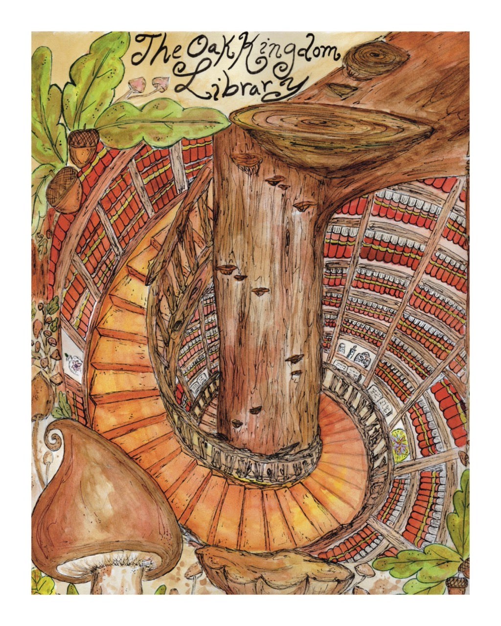 "The Oak Kingdom Library" - Giclée Art Print